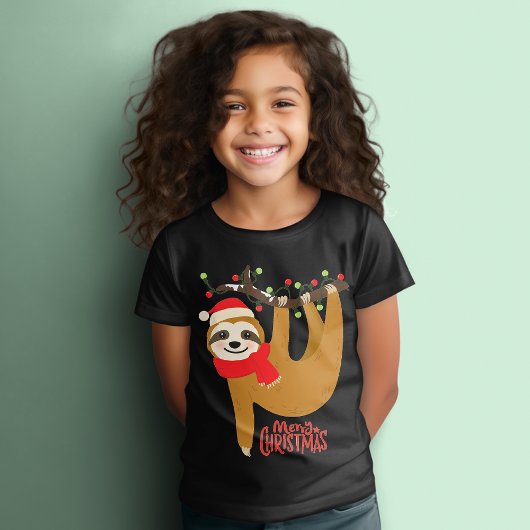 Frohe Weihnachten Sloth | Urlaub Tri-Blend Shirt