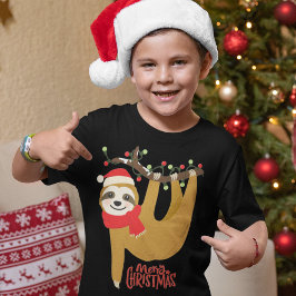 Frohe Weihnachten Sloth | Urlaub Tri-Blend Shirt