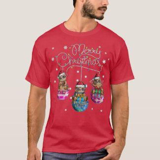Frohe Weihnachten Sloth Weihnachts Ball Motif Chri T-Shirt