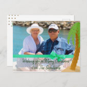 Frohe Weihnachten Snowbird Funny Palm Tree Card (Vorne/Hinten)