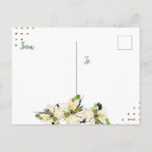 Frohe Weihnachten Snowbird Funny Palm Tree Card (Rückseite)