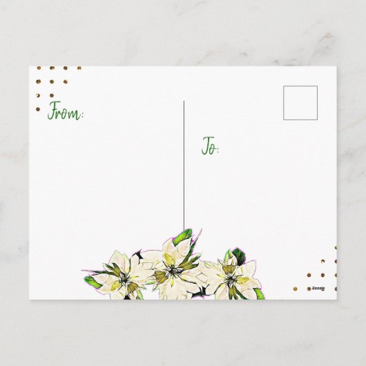 Frohe Weihnachten Snowbird Funny Palm Tree Card (Rückseite)