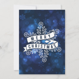 Frohe Weihnachten Snowflake Banner Blue Bokeh