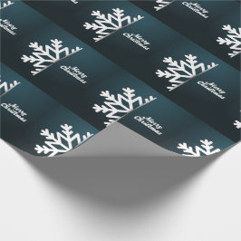 Frohe Weihnachten Snowflake Blue Geschenkpapier
