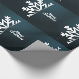 Frohe Weihnachten Snowflake Blue Geschenkpapier