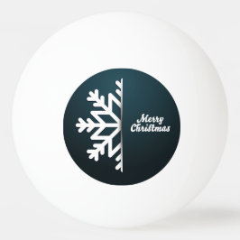 Frohe Weihnachten Snowflake Blue Tischtennisball