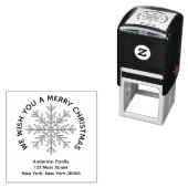 Frohe Weihnachten Snowflake Holiday Rücksendeadres Permastempel (Beispiel)