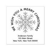 Frohe Weihnachten Snowflake Holiday Rücksendeadres Permastempel (Design)