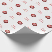 Frohe Weihnachten Snowflake Ornament Rot und Weiß Geschenkpapier (Ecke)
