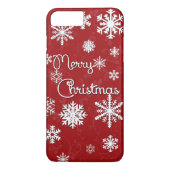 Frohe Weihnachten Snowflake Phone Case (Rückseite)