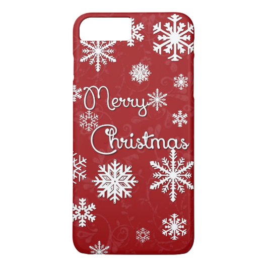 Frohe Weihnachten Snowflake Phone Case (Rückseite)