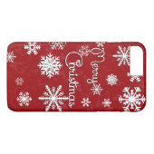 Frohe Weihnachten Snowflake Phone Case (Rückseite (Horizontal))