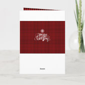 Frohe Weihnachten Snowflake Red Buffalo Foto (Rückseite)