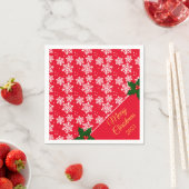Frohe Weihnachten Snowflake Red Serviette (Beispiel)