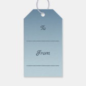 Frohe Weihnachten Snowflakes Blue Holiday Geschenkanhänger (Rückseite)