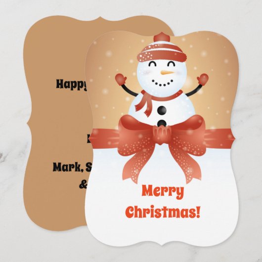 Frohe Weihnachten Snowman (Vorne/Hinten)