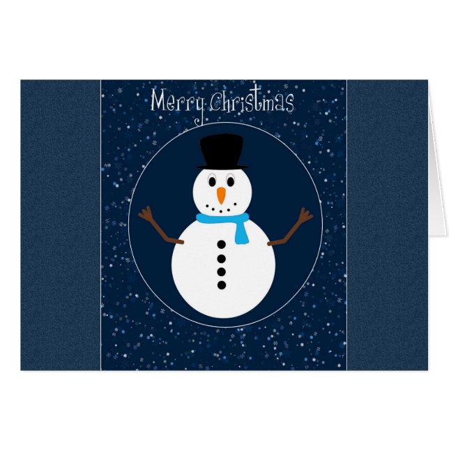 Frohe Weihnachten Snowman (Vorderseite (Horizontal))