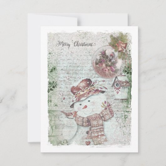 Frohe Weihnachten Snowman (Vorderseite)