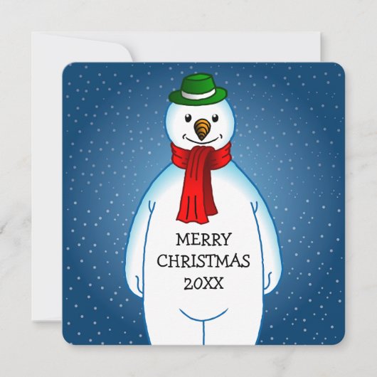 Frohe Weihnachten Snowman (Vorderseite)