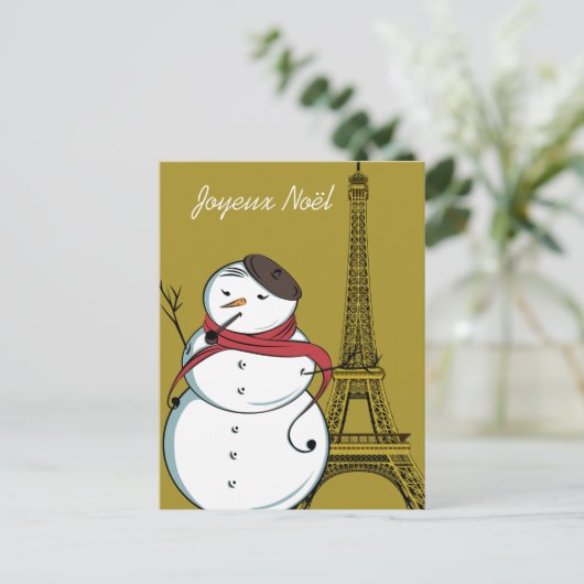 Frohe Weihnachten Snowman (Stehend Vorderseite)