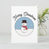 Frohe Weihnachten Snowman (Stehend Vorderseite)