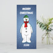 Frohe Weihnachten Snowman (Stehend Vorderseite)