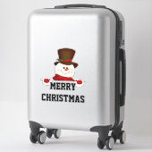 Frohe Weihnachten Snowman Aufkleber (Koffer)