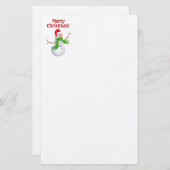 Frohe Weihnachten Snowman Briefpapier (Vorne/Hinten)