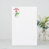 Frohe Weihnachten Snowman Briefpapier (Stehend Vorderseite)