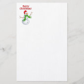 Frohe Weihnachten Snowman Briefpapier (Vorderseite)