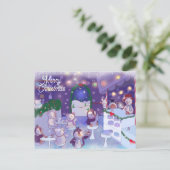 Frohe Weihnachten Snowman Cafe (Stehend Vorderseite)