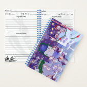 Frohe Weihnachten Snowman Cafe Notizblock (Innen)