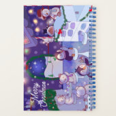 Frohe Weihnachten Snowman Cafe Notizblock (Rückseite)