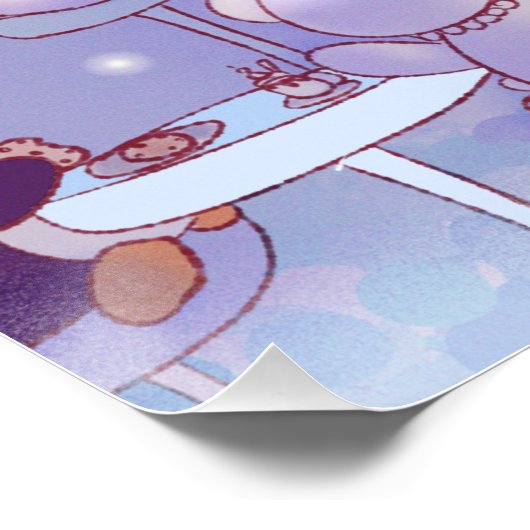 Frohe Weihnachten Snowman Cafe Poster (Ecke)