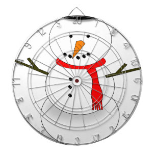 Frohe Weihnachten Snowman Dartscheibe