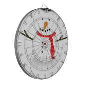Frohe Weihnachten Snowman Dartscheibe (Vorderseite Links)