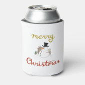 Frohe Weihnachten+Snowman Design Dosenkühler (Kanne Rückseite)