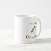 Frohe Weihnachten+Snowman Design Kaffeetasse (VorderseiteRechts)
