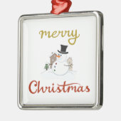 Frohe Weihnachten+Snowman Design Ornament Aus Metall (Links)