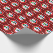 Frohe Weihnachten! Snowman Family Wrapping Paper Geschenkpapier (Ecke)