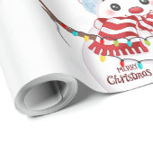 Frohe Weihnachten Snowman Geschenkpapier (Rolleneckpunkt)