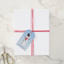 Frohe Weihnachten! Snowman Gift Tags