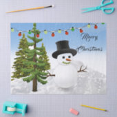 Frohe Weihnachten Snowman Holiday Decoupage Craft Seidenpapier (Basteln)