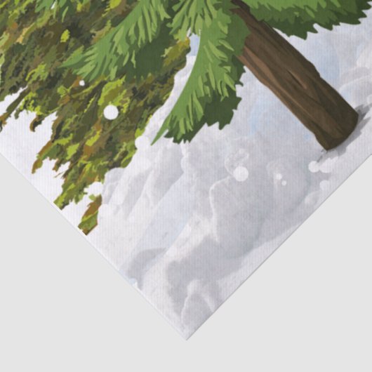 Frohe Weihnachten Snowman Holiday Decoupage Craft Seidenpapier (Detail)