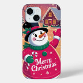 Frohe Weihnachten Snowman iPhone / iPad Fall Case-Mate iPhone Hülle (Rückseite)