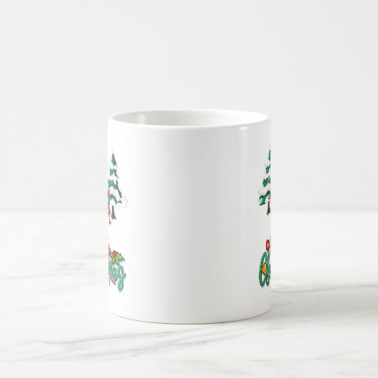 Frohe Weihnachten Snowman Kaffeetasse (Mittel)