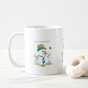 Frohe Weihnachten Snowman Kaffeetasse