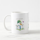 Frohe Weihnachten Snowman Kaffeetasse (Links)