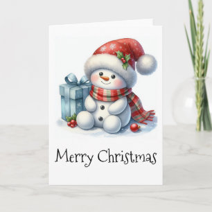 Frohe Weihnachten Snowman Karte
