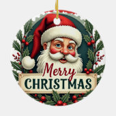 Frohe Weihnachten Snowman Keramik Ornament (Hinten)